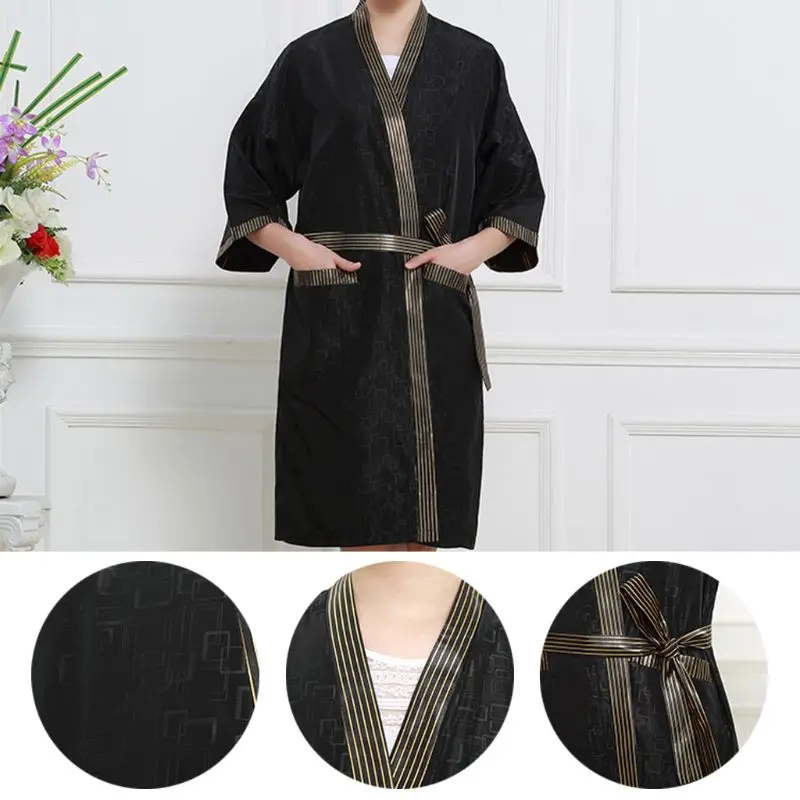 1 шт. модный салон спа клиент платье кимоно стиль водонепроницаемый для стрижки волос халат горячий