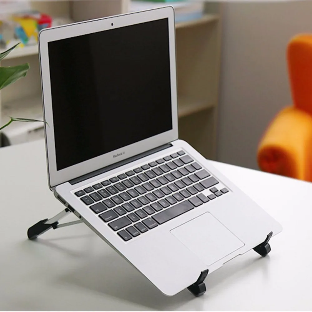 Портативная Складная подставка для ноутбука с регулируемым углом наклона, алюминиевый охлаждающий держатель для ноутбука 11-15,6 дюймов MacBook PC и iPad