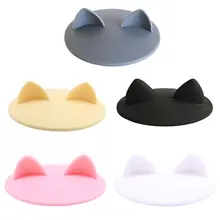 Милые кошачьи ушки, Пищевая силиконовая крышка, кофейная кружка, крышка, герметичная, устойчивая к нагреву, Декор
