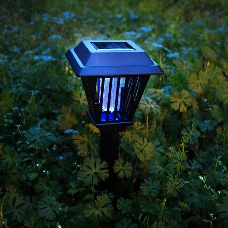 Ловушка для комаров на солнечной батарее Двойной Режим водонепроницаемый москитный убийца Открытый Анти moustiques светильник садовый газон инсектицидная лампа
