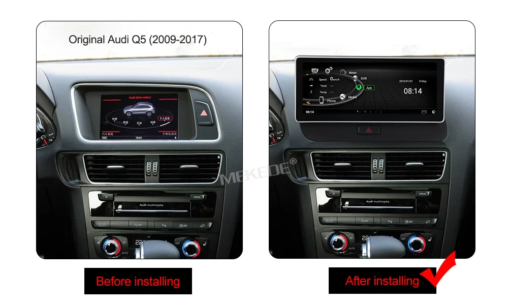 MEKEDE HD Автомобильный DVD gps плеер для Audi Q5 2009- Android 7,1 10,25 ''авто радио Мультимедиа Навигация 3 ГБ+ 32 ГБ