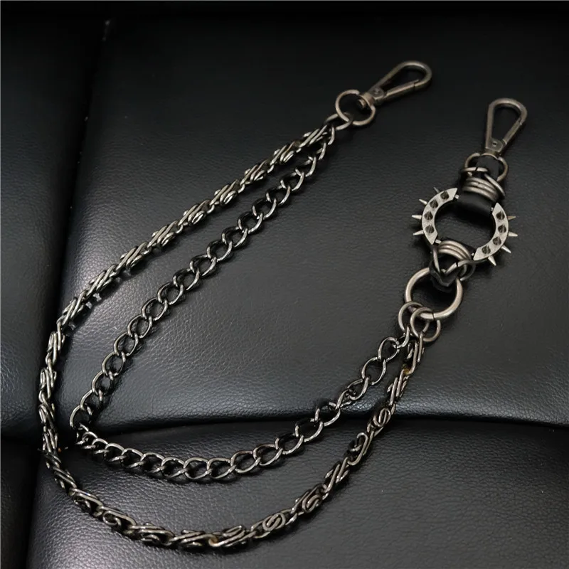 

Fashion Vintage Gothic Pants Trousers Jean Wallet Ghost Rock Punk Hip-pop Metal Keychain Pants Chain Fashion Men Jewelry