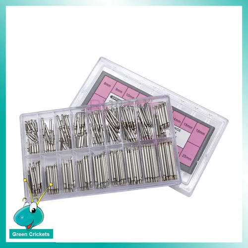 270pcs/box High Quality Stainless Steel Spring Bar Parts 8mm-25mm 1.8mm Diameter Watch Strap Spring Bar Set For Watchmaker Pakistan