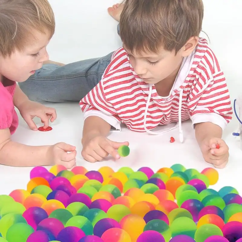 

100pcs Funny toy balls mixed Bouncy Ball Double Color Bouncing Ball Floating Elastic Bouncy Balls Kids Toys for children