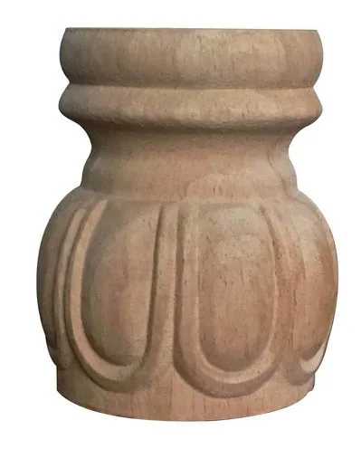 

4PCS/LOT 9x7CM European Furniture Solid Round Wood Legs Feets Carved Bathroom Cabinet Table Foots