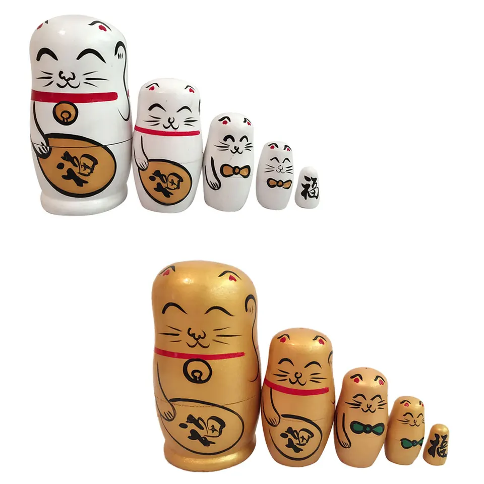 cat russian nesting dolls