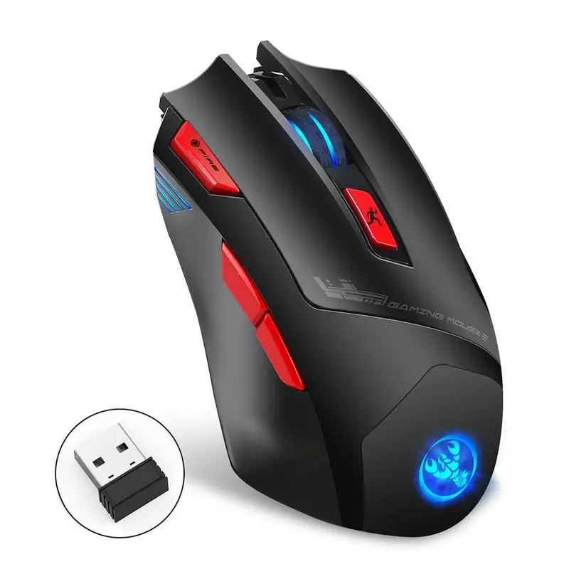 

Wireless Rechargeable Mouse T88 Fast Charging 6speed Sensitivity With LED Light Ergonomic Anti-shake Design Office Gaming Mouse