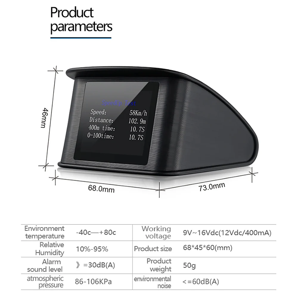 OBDSPACE P10 OBD2 дисплей умный HUD цифровой спидометр для вождения компьютера напряжение расход топлива OBDII диагностический инструмент