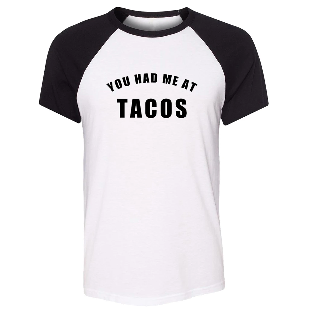Мужская хлопковая футболка с коротким рукавом you had me at tacos идеально подходит для