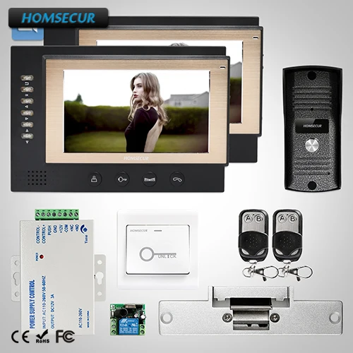 

HOMSECUR 7" Hands-free Video Door Entry Security Intercom+Outdoor Monitoring: (TC031 +TM701R-B)