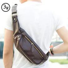 Mens Bag Men’s Vintage Leather Travel Riding Motorcycle Bike Shoulder Messenger Sling Travel Chest Bag