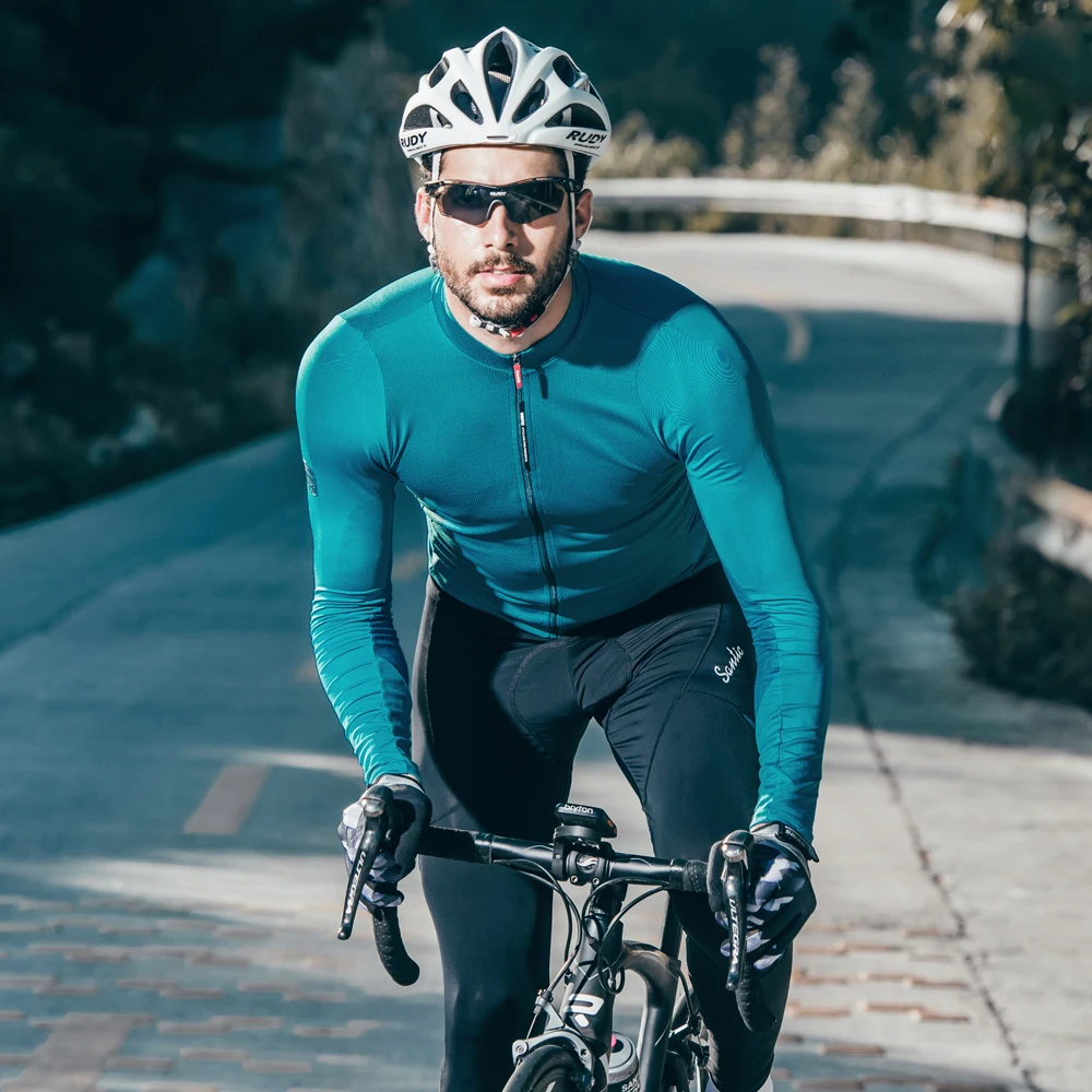 سانتيتش الرجال طويلة الأكمام الدراجات الفانيلة صالح مريحة الشمس واقية الطريق الدراجة MTB أعلى جيرسي الربيع الخريف الفانيلة WM8C01100