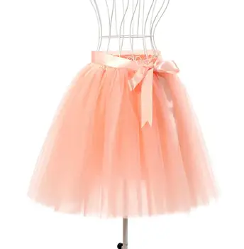 

New fashion temperament casual mesh TUTU skirt 7 layers half-length skirt tulle skirt