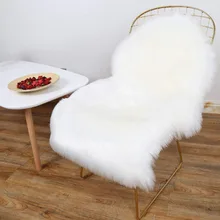 Искусственный МЕХ ОВЧИНА одеяло tapis салон мягкие пушистые коврики для стула сиденья Диван ковровые подушечки 60x90 см