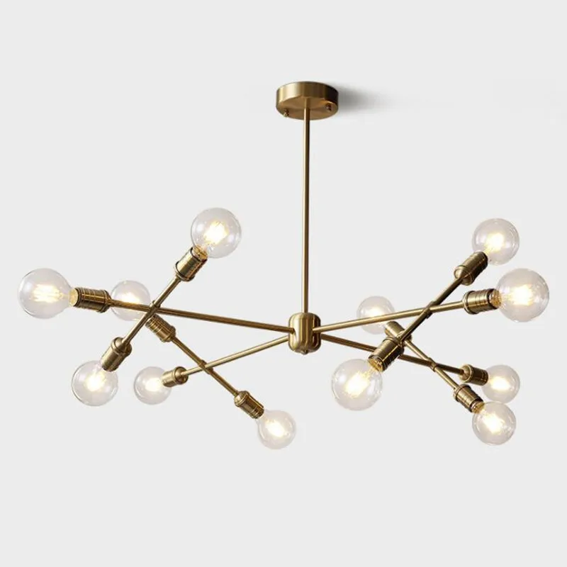

Nordic Modern Simple Magic Bean Molecular LED Pendant Lamp for Living Room Copper Bedroom Hanglamp Home Deco Light Fixtures