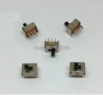 

Free shipping 50pcs DIP Toggle switch / SS-22D07 / double row / 2P2T / slide switch