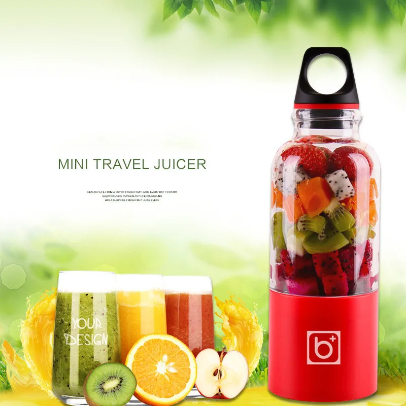 500ml Electric Juicer Cup Mini Portable USB Rechargeable Juicer Mixed Maker Shaker Squeezers Fruit Orange Juice Extractor Squeez