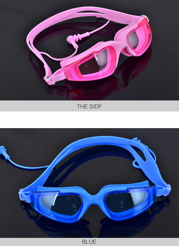 Взрослые плавающие гуглы с ушками модные водонепроницаемые анти-противотуманные очки беруши для дайвинга плавательные аксессуары для воды