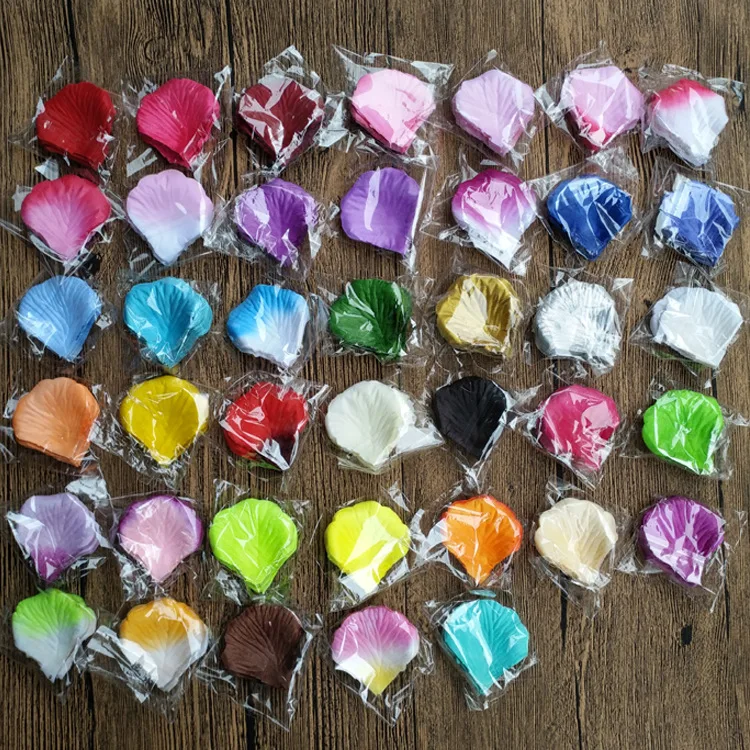 

New 1000 pcs/lot Silk Romantic High Quality Artificial Rose Petal For Wedding Decoration Leaf Decorative Wreath Fake Flowers