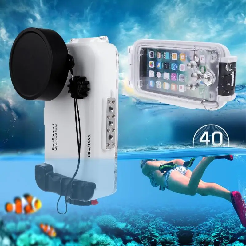 Водонепроницаемый чехол ALLOET для iPhone 7 IPX8 60 м/197ft взрывозащищенный подводного