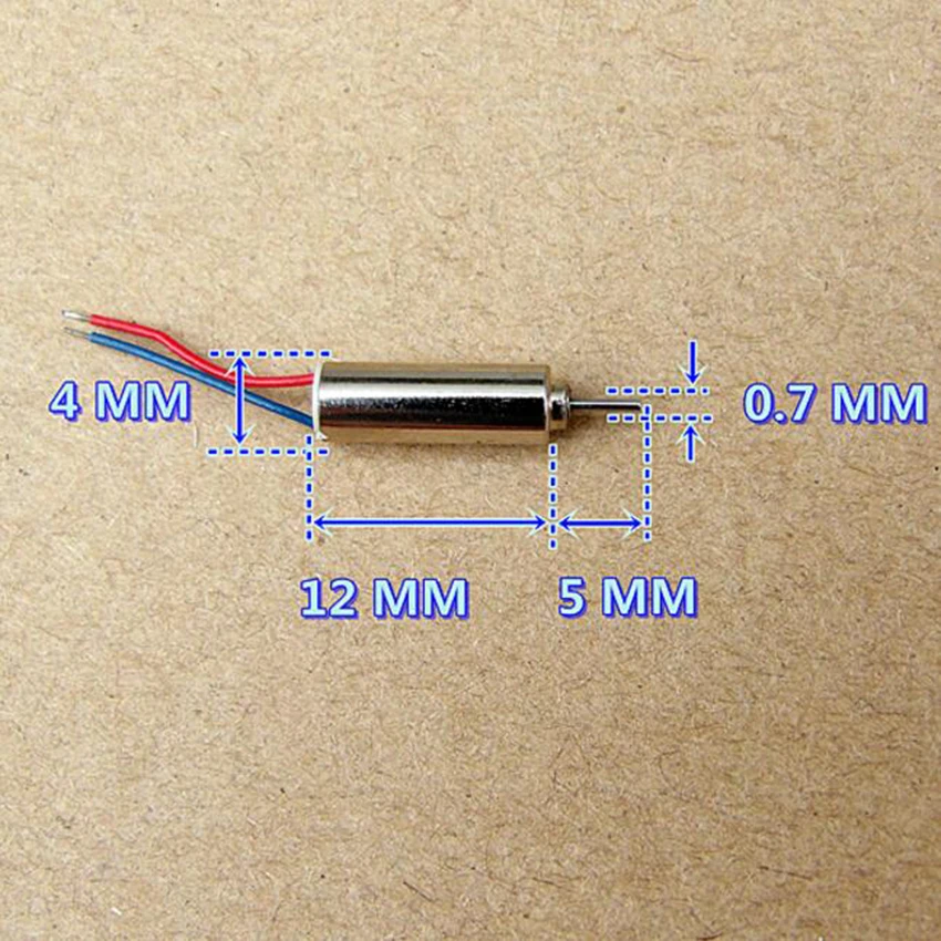

1pc 0412 Micro Coreless Motor 3.7V 53000RPM 4*12mm Hollow Cup Motors High Speed NdFeB Magnetoelectric Motor