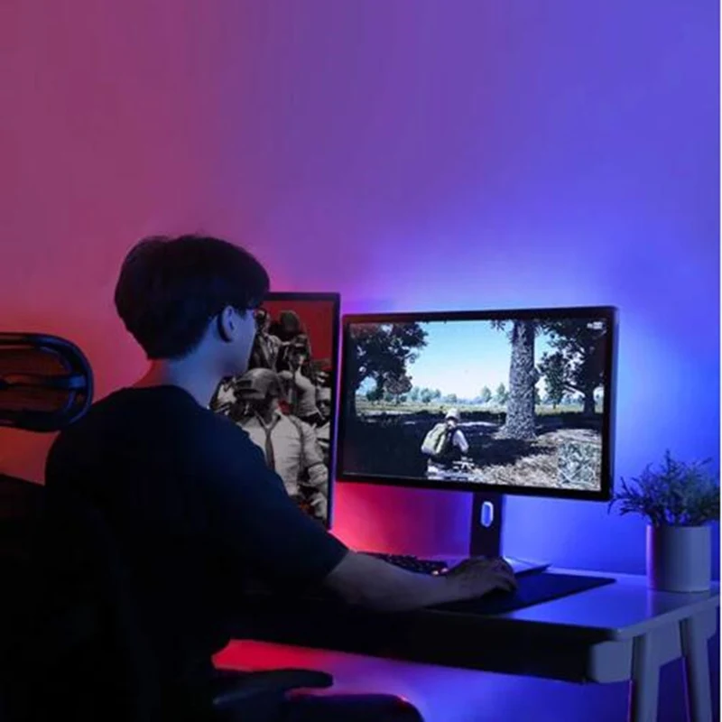 Новый Xiaomi Yeelight RGB Alexa Голосовое управление цветной светодиод 2 м 16 миллионов