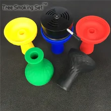 1 шт., черная ручка, гриль на древесном угле и 1 шт., чайник для кальяна с силиконовой чашей, среднее отверстие, силикагель, чаша для дыма