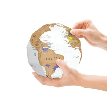 

ROWBOE stationery scratch map DIY world map scratch card 3D stereo globe world map home decoration office / school supplies