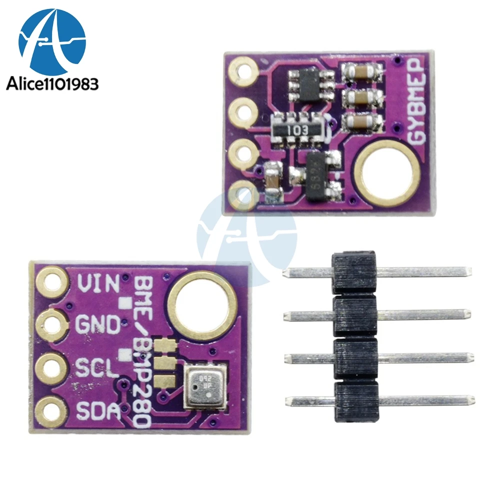 

5PCS BME280 Digital Pressure Sensor Temperature Humidity BarometricBreakout Module Board GY-BME280Interface 5V