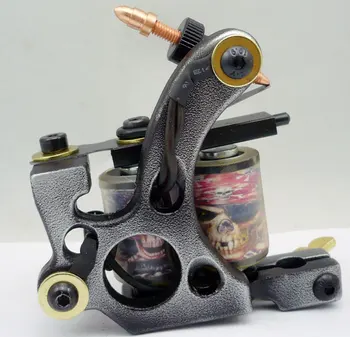 

10Pcs/lot Pro Casting Iron Tattoo Machine 10 Wraps coil stainless steel Tattoos Body Art Gun Coil Machine LPC-ITM-7025-21U