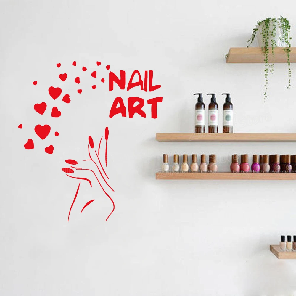 Nails Art Nail salon Manicure Pedicure Vinyl Wall Decal Stickers for