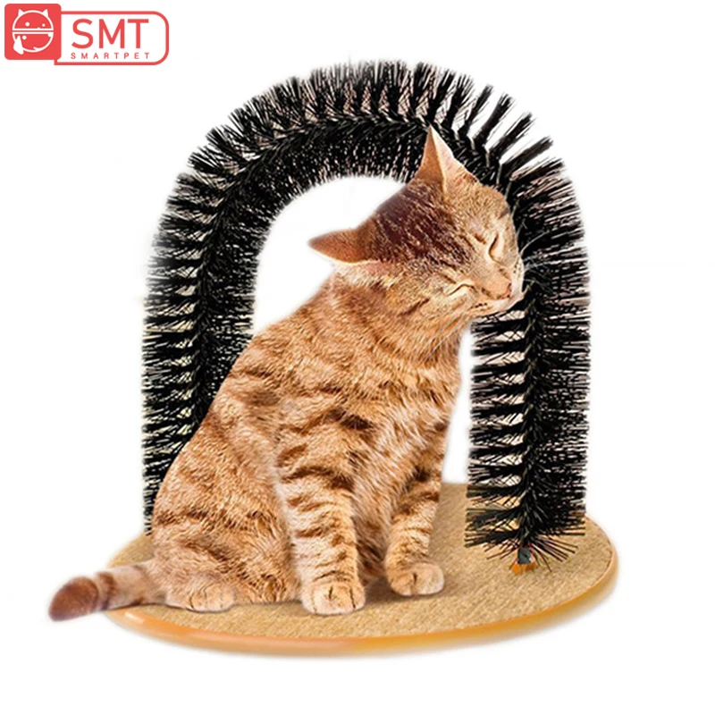 

SMARTPET Pet Brush Comb Play Cat Toy Plastic Scratch Bristles Arch Massager Self Grooming Removing Hair Cat Scratcher Supplies