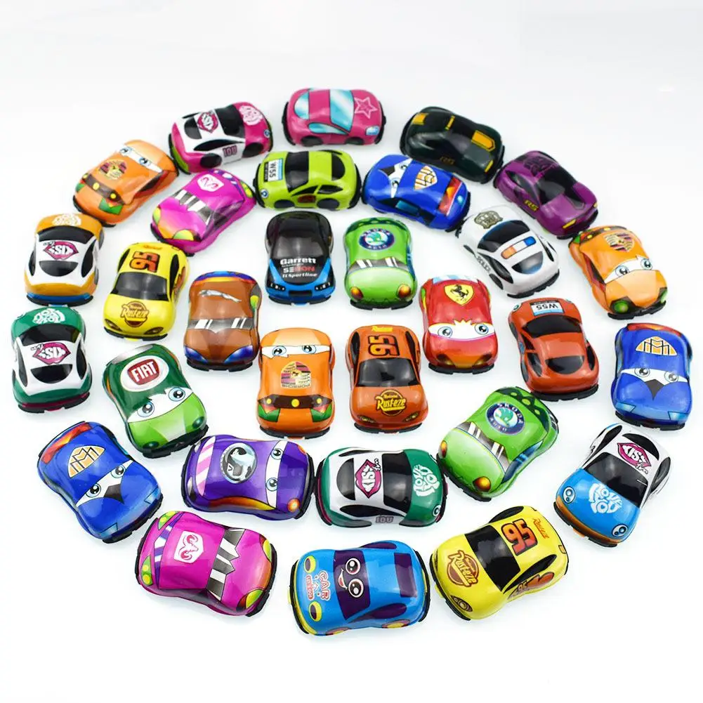 

LeadingStar Kids Cartoon Shape Mini Pull Back Car Capsule Toys Set School Award
