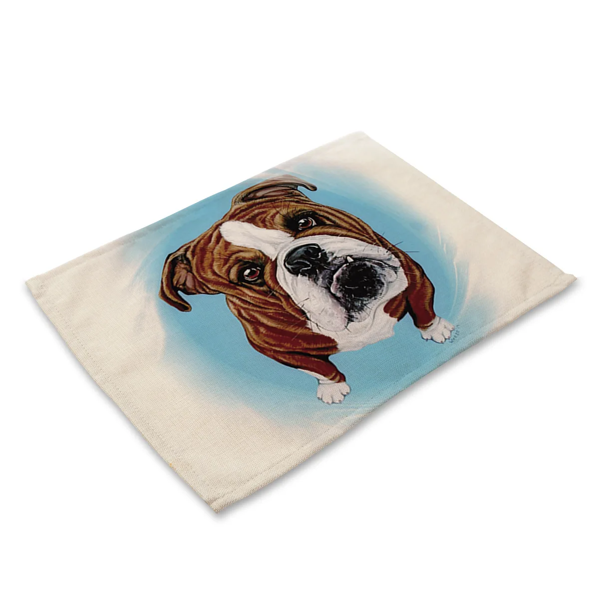 Милый коврик с рисунком собаки из мультфильма, кухонные аксессуары для кухни, домашний утепленный коврик, дизайнерский коврик из хлопка и льна - Цвет: dog-1