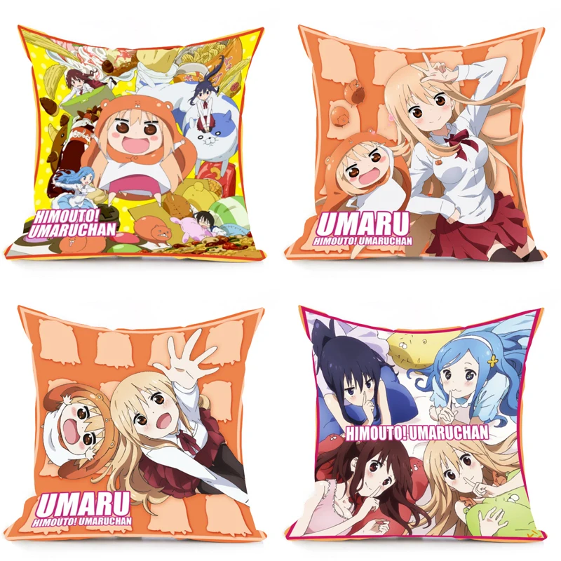 

Oct. Home Textile Japanese Anime Himouto! Umaru-chan Micro-suede Fabric One-sided Two-sided Square Pillow Case #41498A