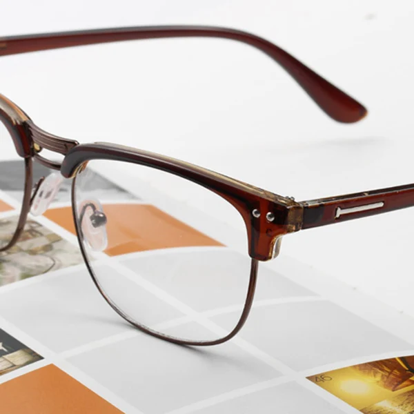 

Unisex Hipster Vintage Retro Classic Half Frame Glasses Clear Lens Nerd Eyewear Solid Glasses