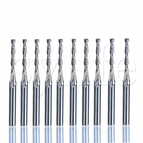 Cortador de Bits Pces Carboneto Sólido Dois Flauta Espiral Ced 2mm Cel 15mm 10