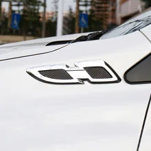 Для Toyota RAV4 АБС хромированная Защитная панель для переднего крышку кофемашины боковина крыла вентиляционные отверстия на выходе крышка лампы украшение автомобиля стильный аксессуар