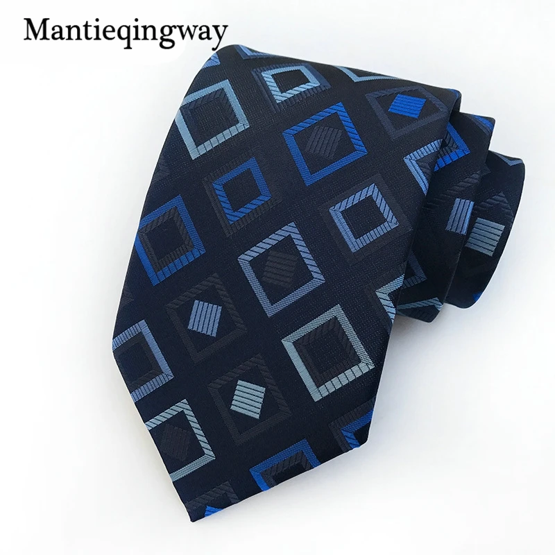 Mantieqingway 8 см классические мужские в клетку и полоску галстуки мужские свадебные Бизнес Corbatas Gravatas Vestidos господа Галстук