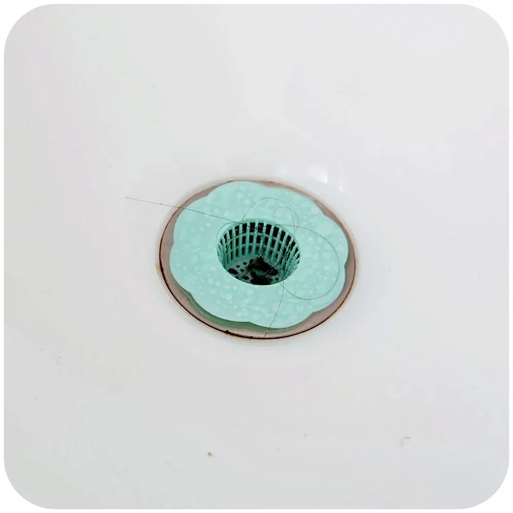 2Pcs Kitchen Bathroom Anti Clogging Drain Sink Sewer Debris Filter Net network Squid silicone anti-clogging filter Kitchen F80