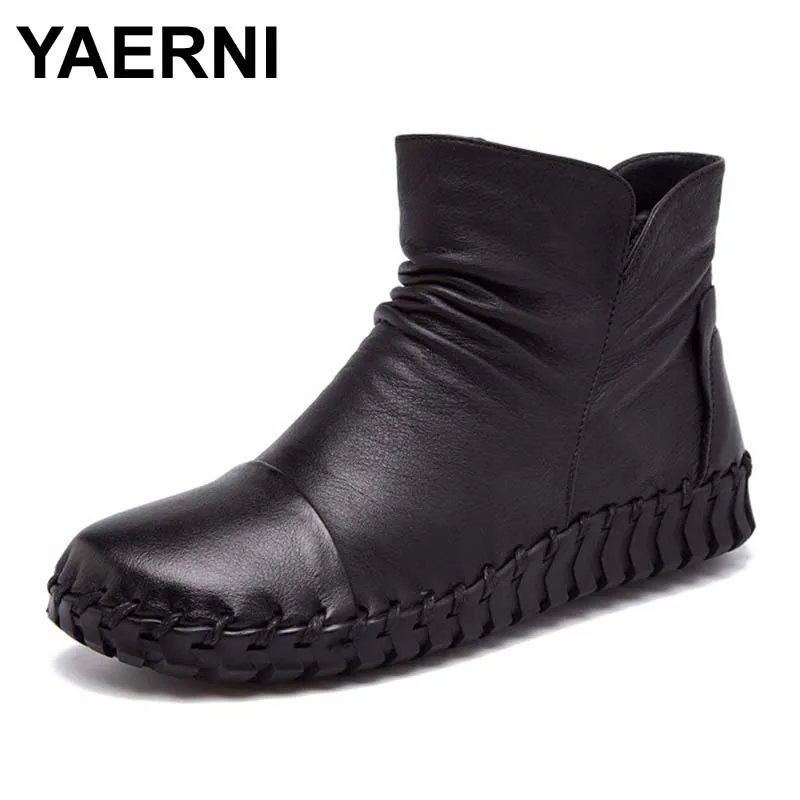 YAERNI/осенне-зимняя модная обувь Женские ботинки Botas Femenina Chaussures Zapatos Mujer Ботильоны