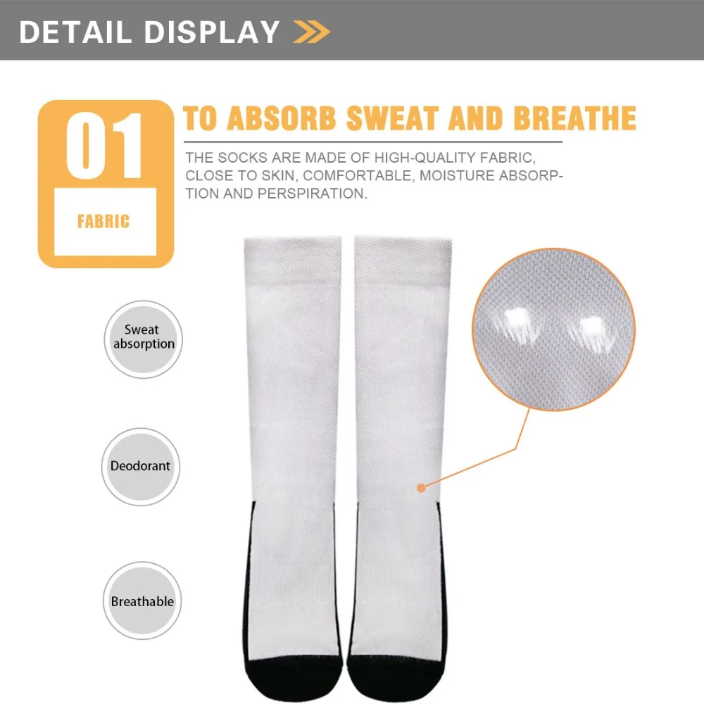 INSTANTARTS на заказ 3D печать наружные спортивные носки женские мужские велосипедные носки для бега футбольные хлопковые Компрессионные носки