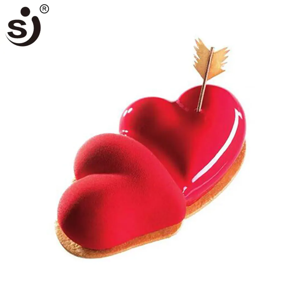 SJ 3D форма для мусса силиконовая форма-сердце украшения торта формы выпечки