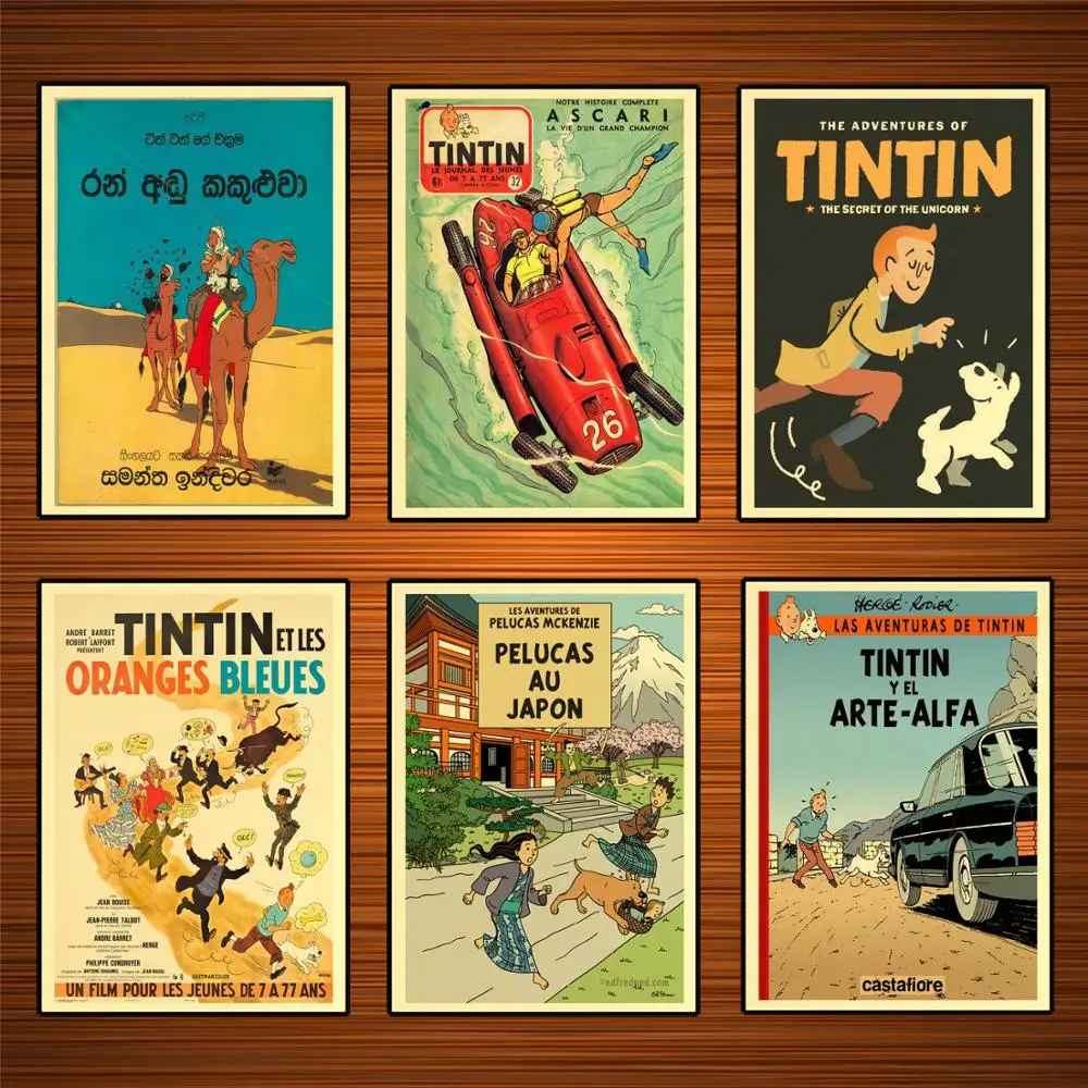 Castafiore TinTin мультфильм комикс Винтаж ретро крафт-покрытие плакат декоративный DIY