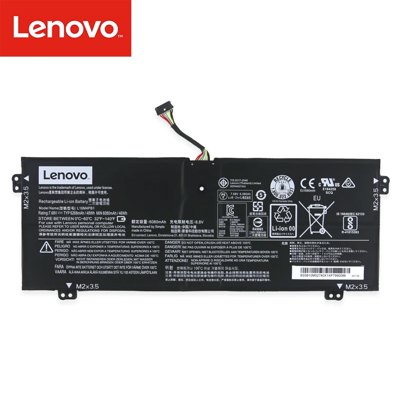 Аккумулятор для ноутбука lenovo Йога 720-13IKB 13IKBR 15IKB Йога 730-13IKB L16C4PB1 L16L4PB1 L16M4PB1 5B10M52739 7,68 V 48Wh