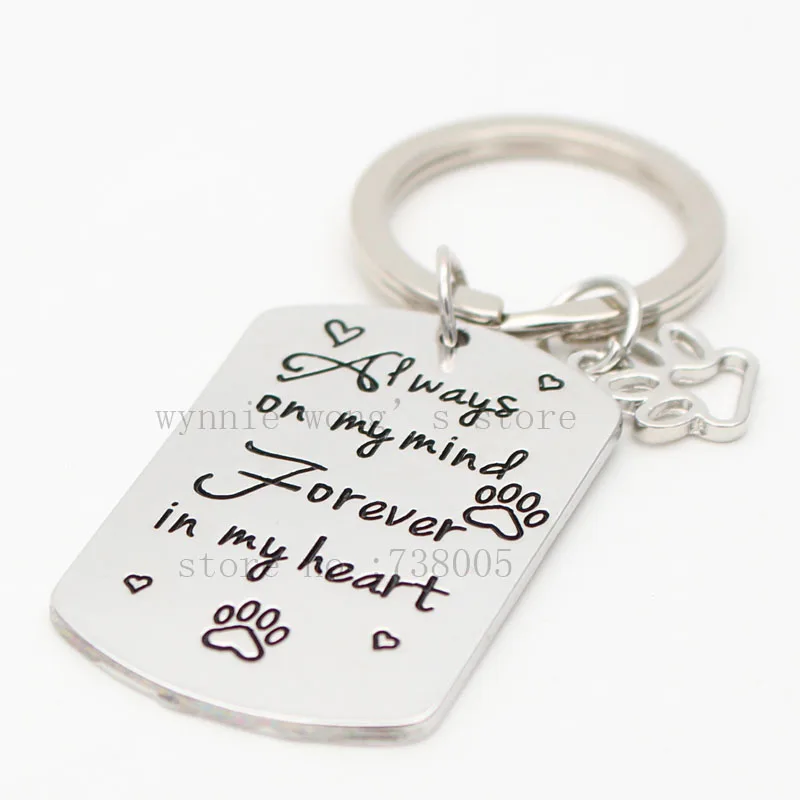 2017 new Pet Memorial Keychain Dog Paw Print necklace Personalized Memoria l In Memory of Jewelry | Украшения и аксессуары