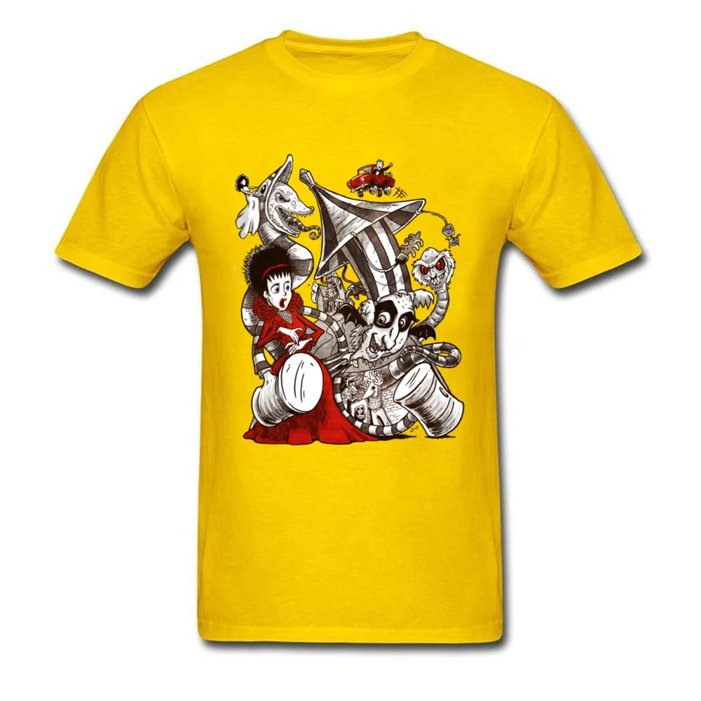 Printing Betelgeuse betelgeuse betelg ... aaah O-Neck Top T-shirts Summer Fall Tops Shirts for Men Classic 100% Cotton T Shirts Betelgeuse betelgeuse betelg ... aaah yellow