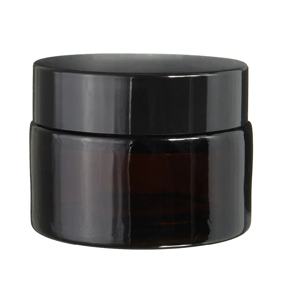 1Pcs-30g-Amber-Glass-Facial-Cream-Empty-Jar-30ml-1OZ-Cosmetic-Sample-Packing-Container-Refillable-Pot