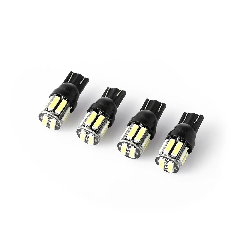 4 шт. 10 SMD W5W 194 168 светодиодный светильник Canbus без ошибок