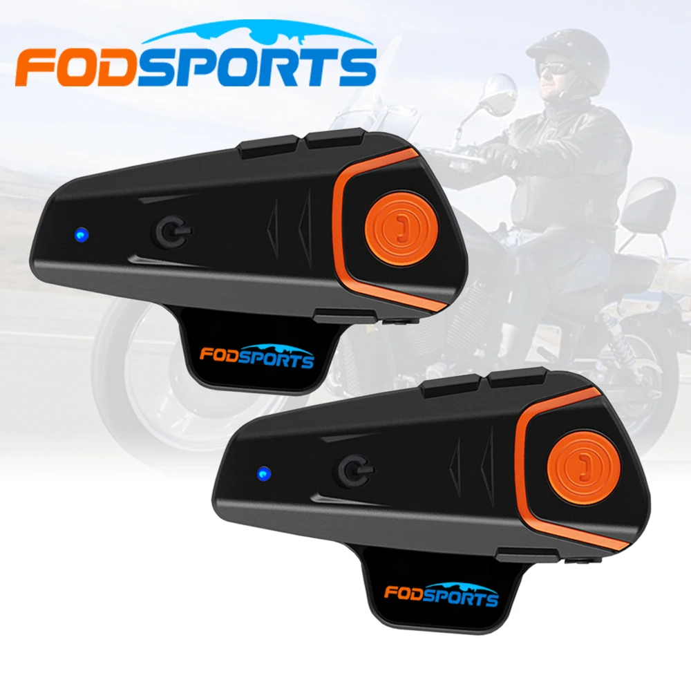 Fodsports BT-S2 Pro moto rcycle шлем гарнитура домофон moto беспроводной bluetooth водонепроницаемый переговорный с FM мягкий микрофон